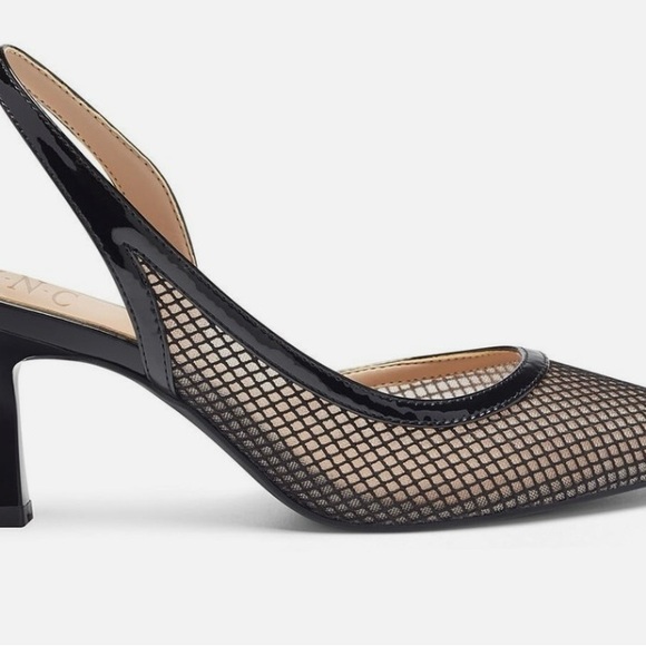 INC International Concepts Black Mesh Slingback Heels - Picture 5 of 7